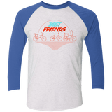 T-Shirts Heather White/Vintage Royal / X-Small Best Friends Men's Triblend 3/4 Sleeve