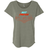 T-Shirts Venetian Grey / X-Small Best Friends Triblend Dolman Sleeve