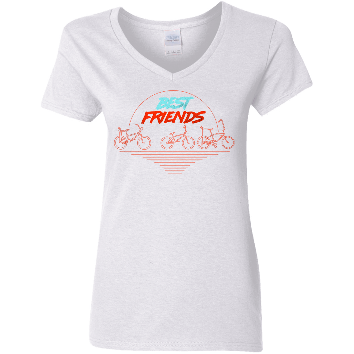 T-Shirts White / S Best Friends Women's V-Neck T-Shirt