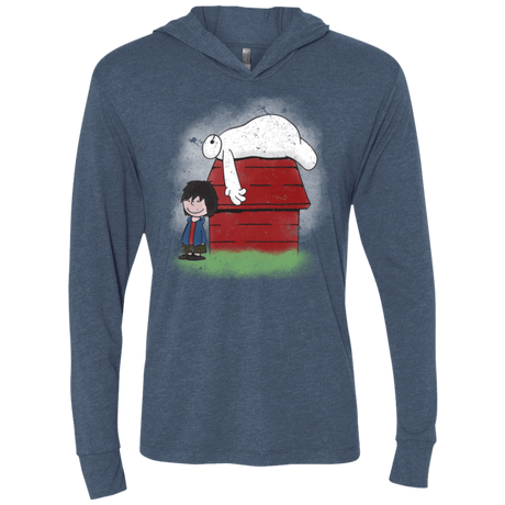 T-Shirts Indigo / X-Small Big Peanut 6 Triblend Long Sleeve Hoodie Tee