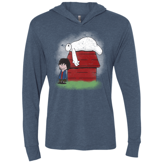 T-Shirts Indigo / X-Small Big Peanut 6 Triblend Long Sleeve Hoodie Tee