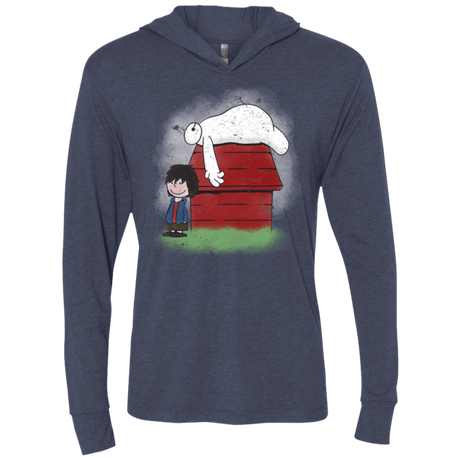 T-Shirts Vintage Navy / X-Small Big Peanut 6 Triblend Long Sleeve Hoodie Tee