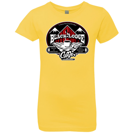 T-Shirts Vibrant Yellow / YXS Black Lodge Coffee Company Girls Premium T-Shirt