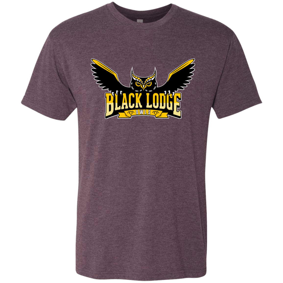 T-Shirts Vintage Purple / Small Black Lodge Owls Men's Triblend T-Shirt