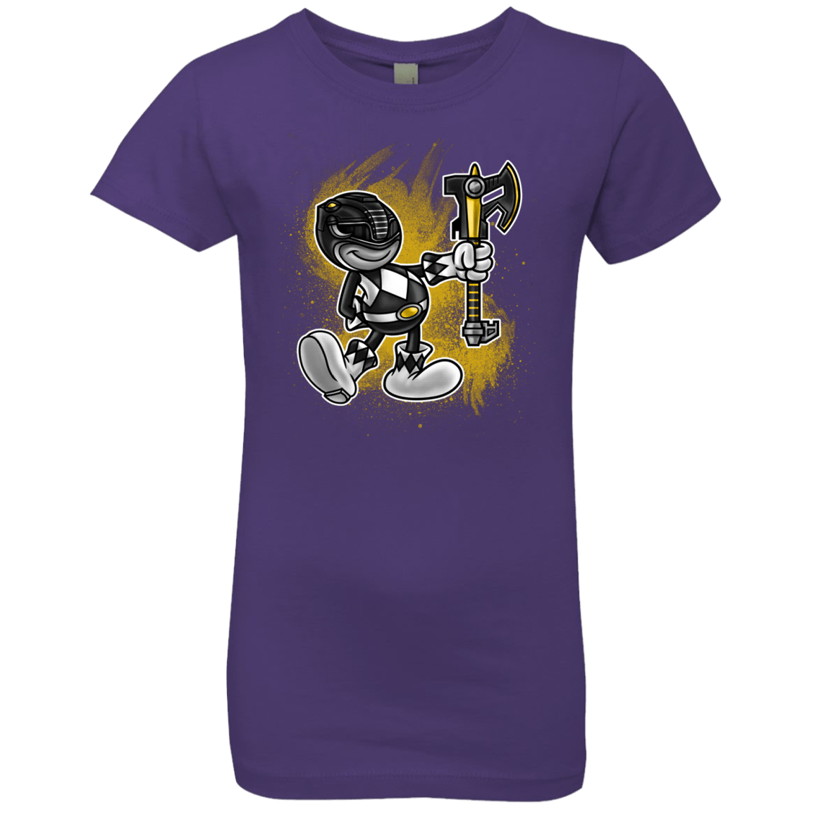 T-Shirts Purple Rush / YXS Black Ranger Artwork Girls Premium T-Shirt
