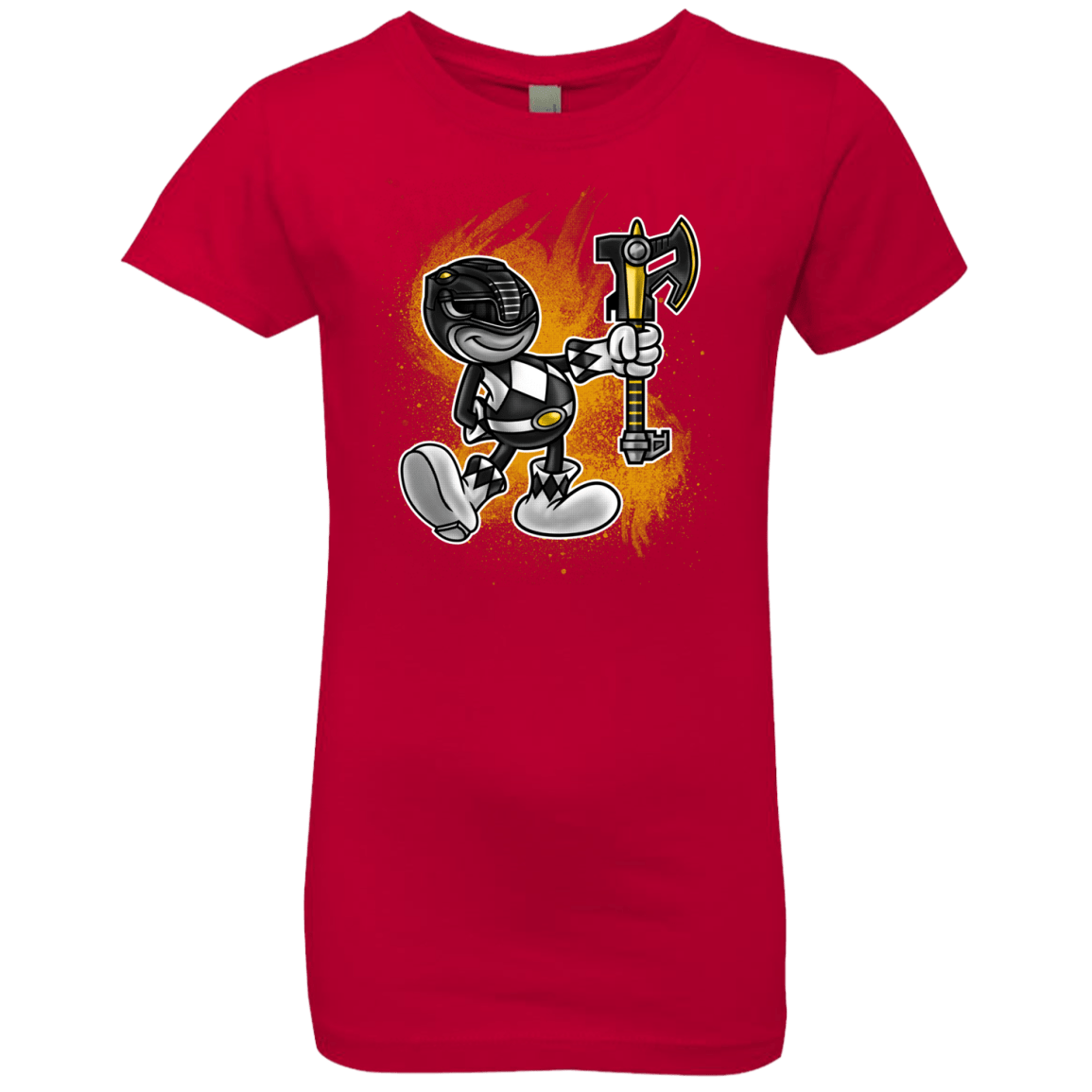 T-Shirts Red / YXS Black Ranger Artwork Girls Premium T-Shirt