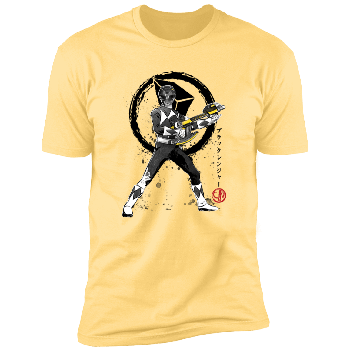 T-Shirts Banana Cream / S Black Ranger sumi-e Men's Premium T-Shirt