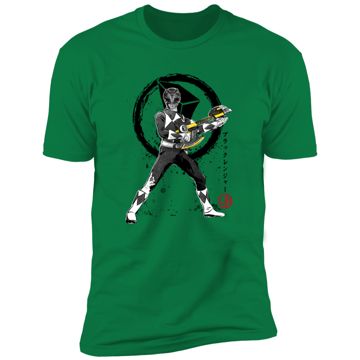 T-Shirts Kelly Green / S Black Ranger sumi-e Men's Premium T-Shirt