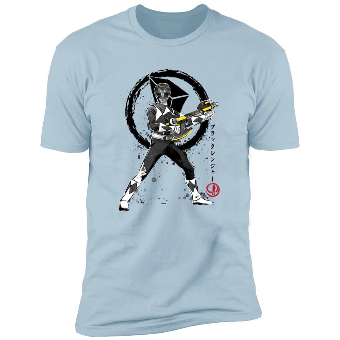 T-Shirts Light Blue / S Black Ranger sumi-e Men's Premium T-Shirt