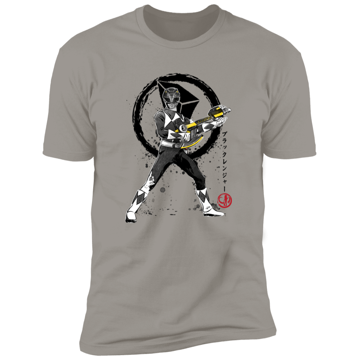 T-Shirts Light Grey / S Black Ranger sumi-e Men's Premium T-Shirt
