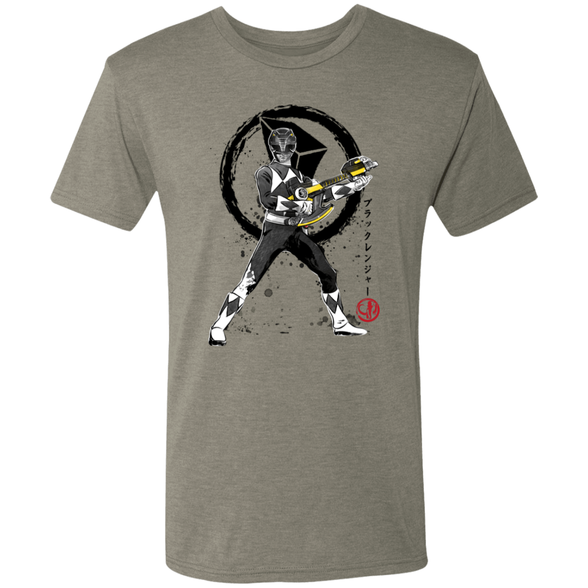 T-Shirts Venetian Grey / S Black Ranger sumi-e Men's Triblend T-Shirt