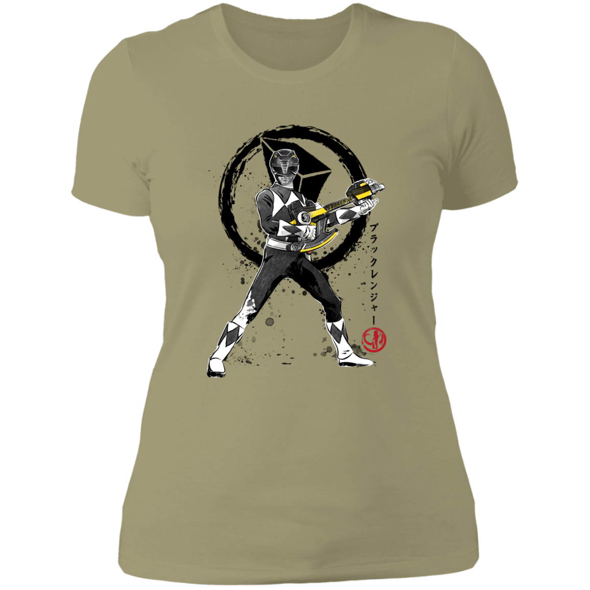 T-Shirts Light Olive / S Black Ranger sumi-e Women's Premium T-Shirt