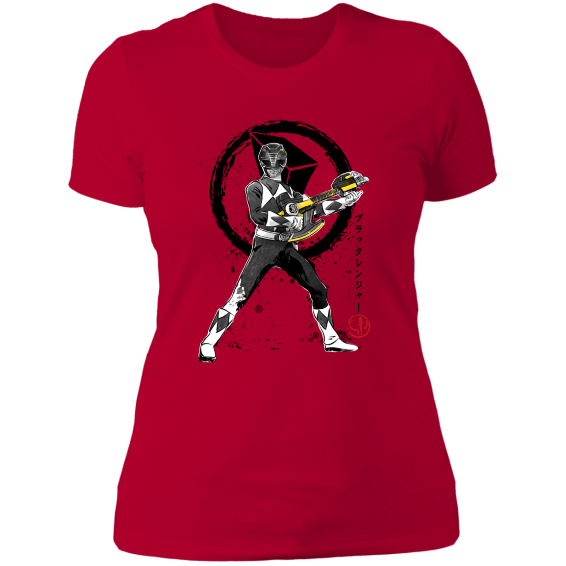 T-Shirts Red / S Black Ranger sumi-e Women's Premium T-Shirt