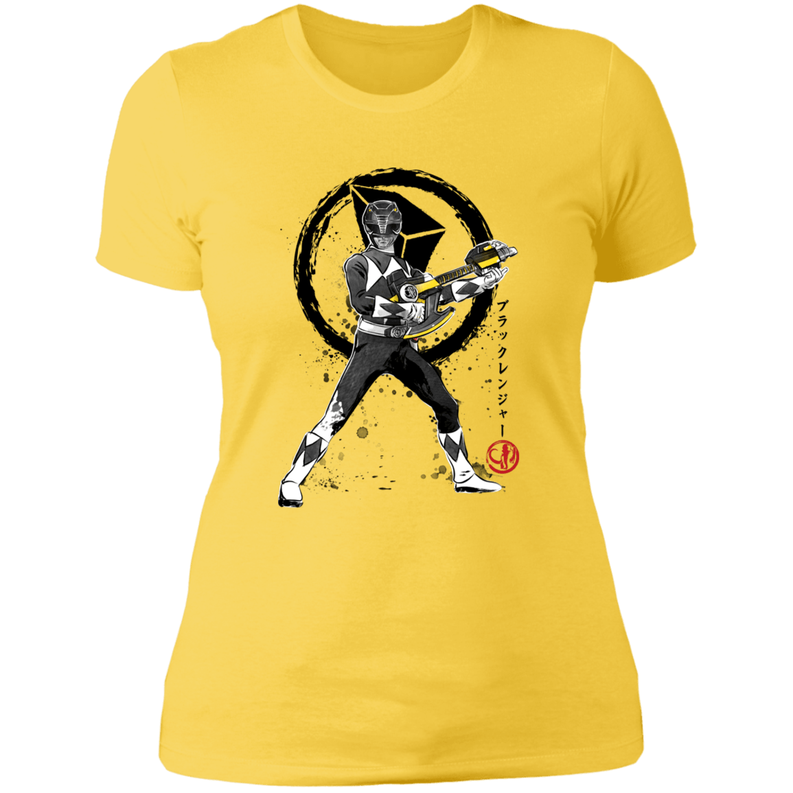 T-Shirts Vibrant Yellow / S Black Ranger sumi-e Women's Premium T-Shirt