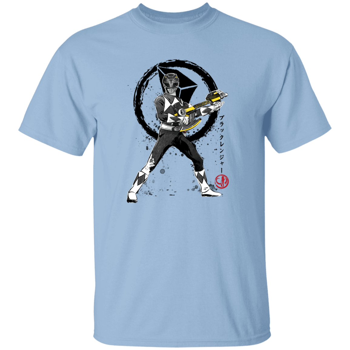 T-Shirts Light Blue / YXS Black Ranger sumi-e Youth T-Shirt