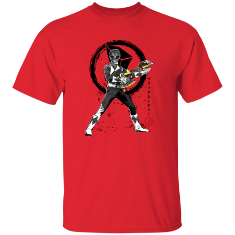 T-Shirts Red / YXS Black Ranger sumi-e Youth T-Shirt