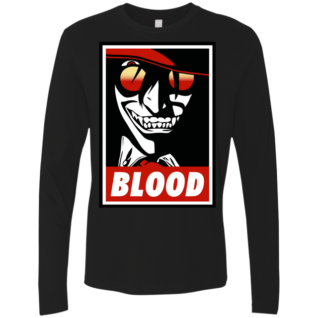 T-Shirts Black / Small Blood Men's Premium Long Sleeve