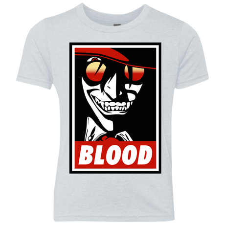 T-Shirts Heather White / YXS Blood Youth Triblend T-Shirt