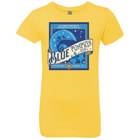 T-Shirts Vibrant Yellow / YXS Blue Pumpkin King Girls Premium T-Shirt
