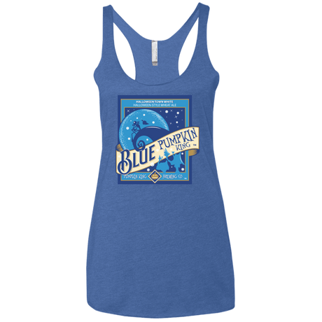 T-Shirts Vintage Royal / X-Small Blue Pumpkin King Women's Triblend Racerback Tank