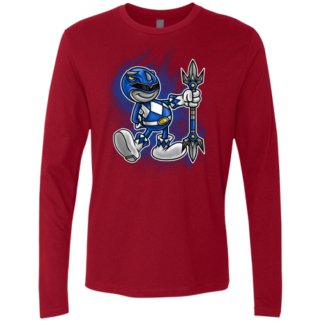 T-Shirts Cardinal / Small Blue Ranger Artwork Men's Premium Long Sleeve