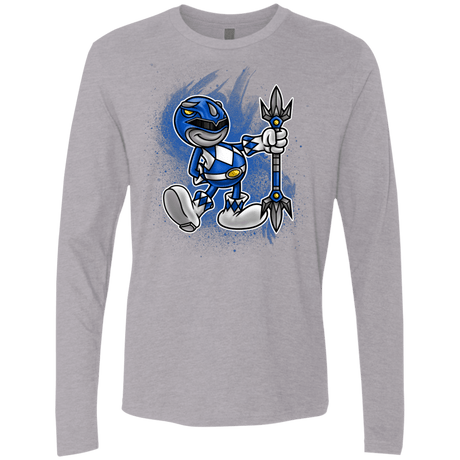T-Shirts Heather Grey / Small Blue Ranger Artwork Men's Premium Long Sleeve