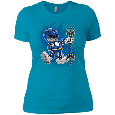 T-Shirts Turquoise / X-Small Blue Ranger Artwork Women's Premium T-Shirt