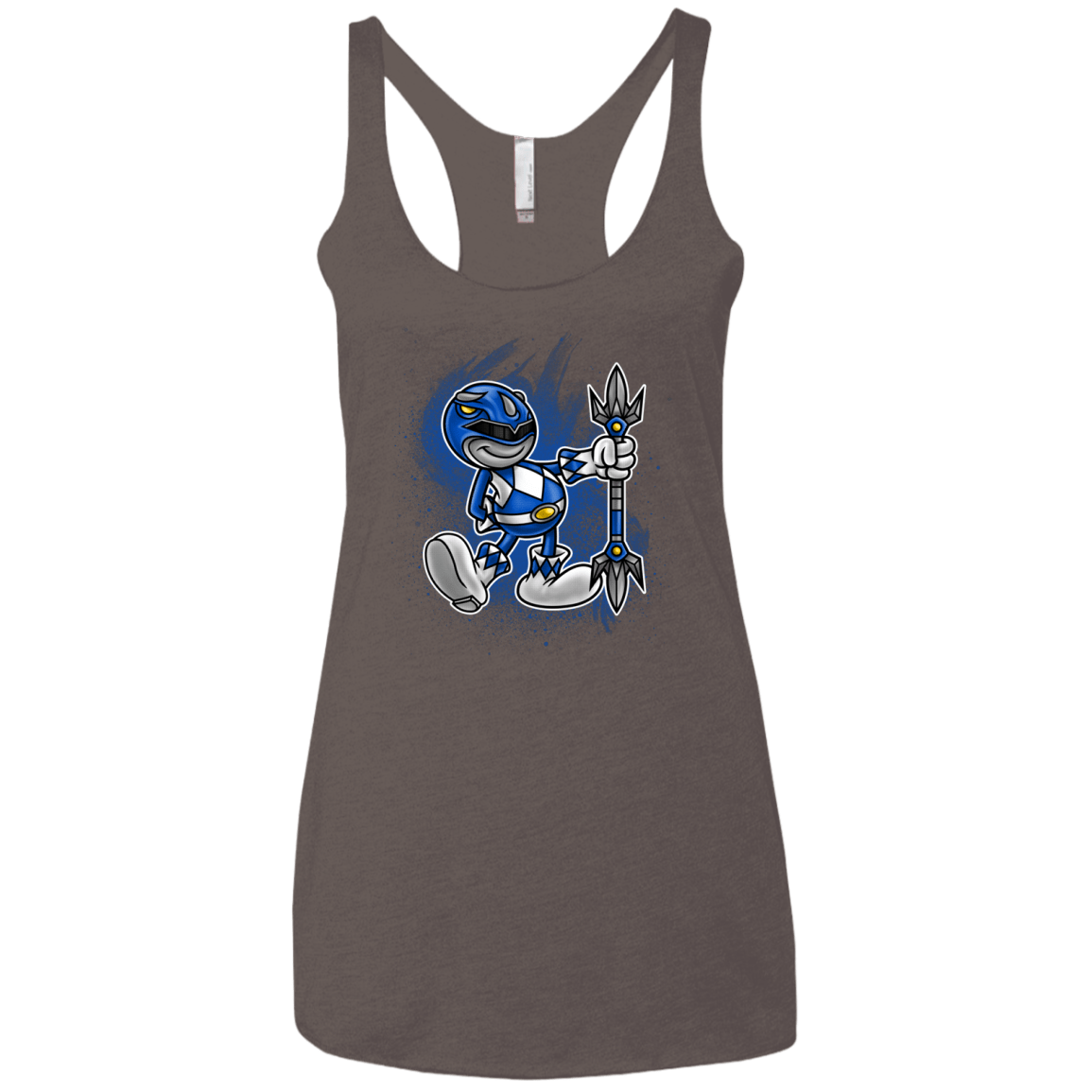 T-Shirts Macchiato / X-Small Blue Ranger Artwork Women's Triblend Racerback Tank