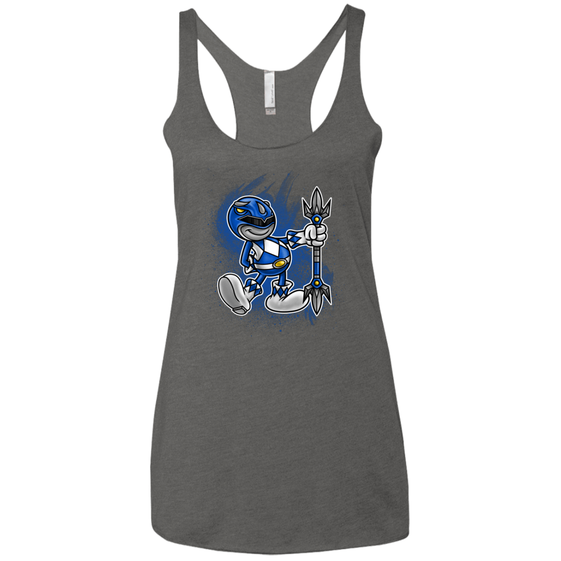 T-Shirts Premium Heather / X-Small Blue Ranger Artwork Women's Triblend Racerback Tank