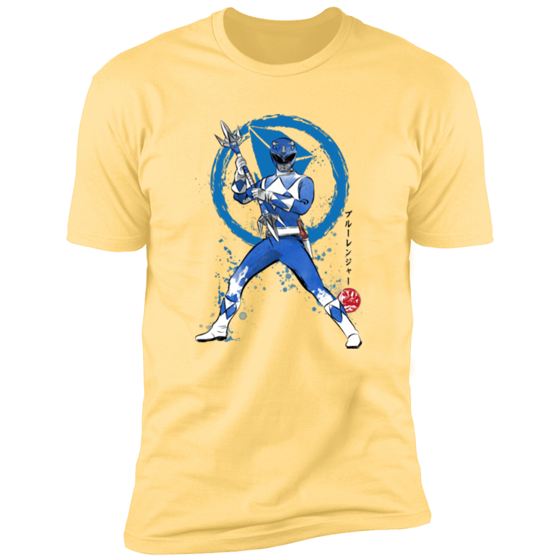 T-Shirts Banana Cream / S Blue Ranger sumi-e Men's Premium T-Shirt