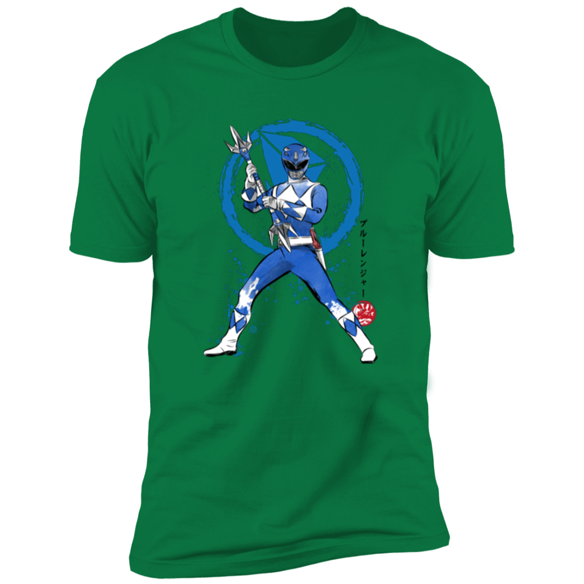 T-Shirts Kelly Green / S Blue Ranger sumi-e Men's Premium T-Shirt