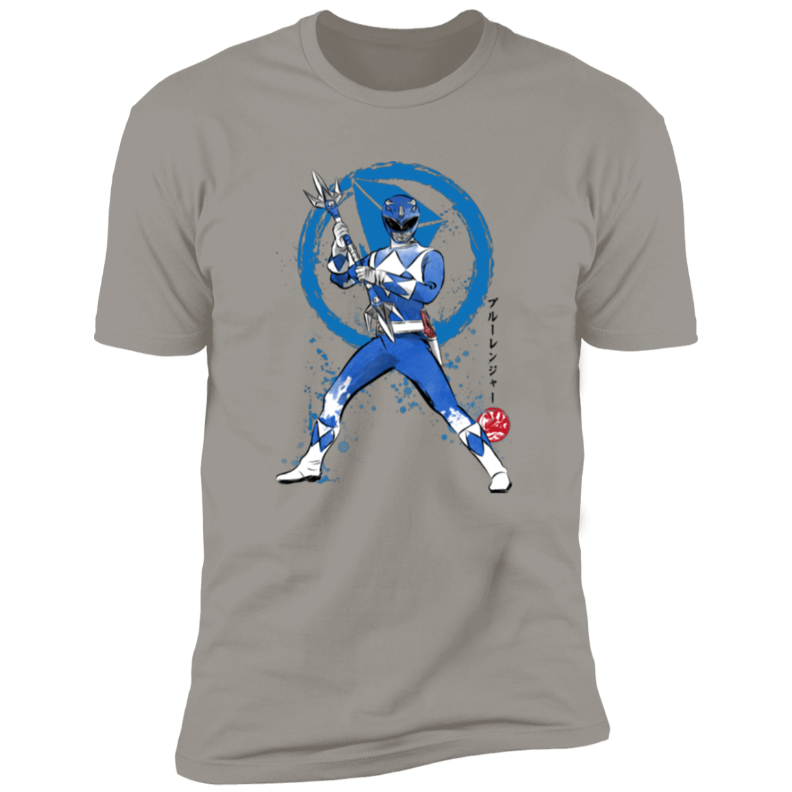 T-Shirts Light Grey / S Blue Ranger sumi-e Men's Premium T-Shirt