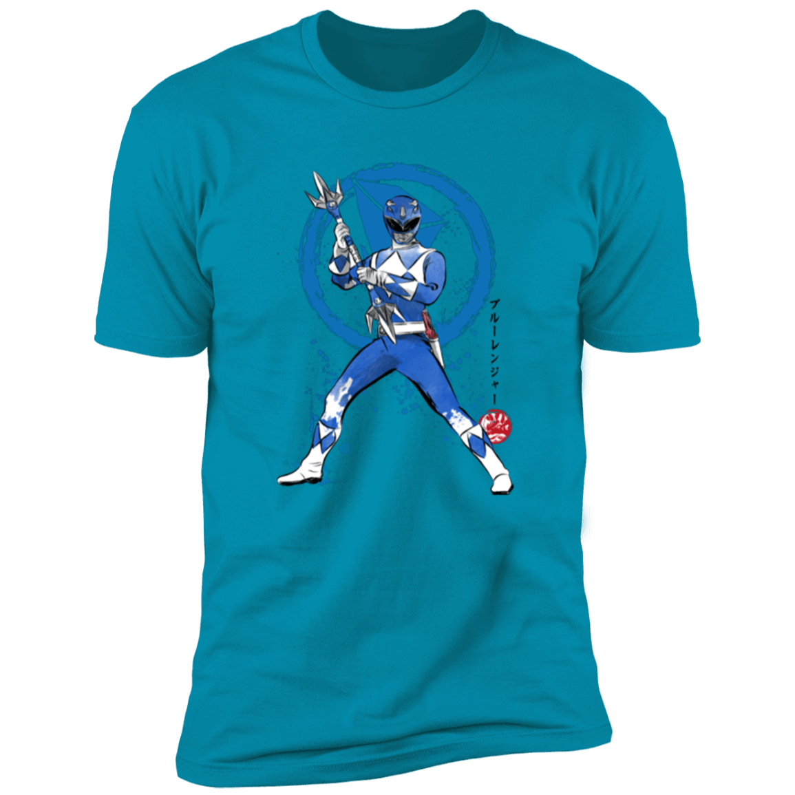 T-Shirts Turquoise / S Blue Ranger sumi-e Men's Premium T-Shirt