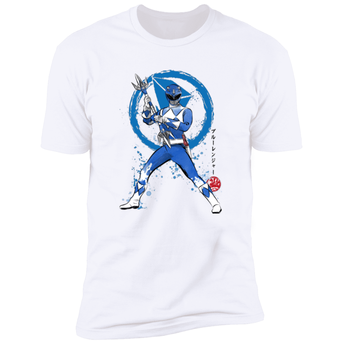 T-Shirts White / S Blue Ranger sumi-e Men's Premium T-Shirt
