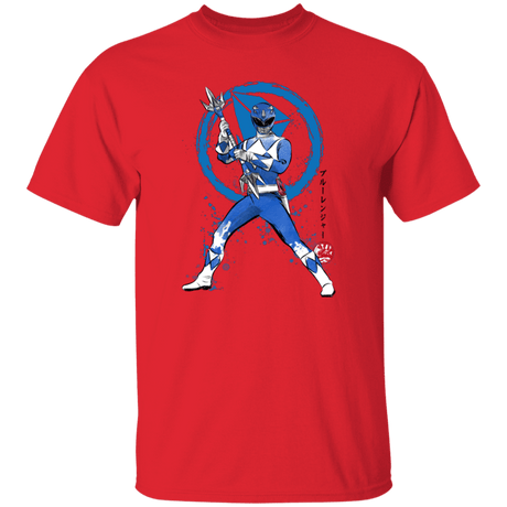 T-Shirts Red / S Blue Ranger sumi-e T-Shirt