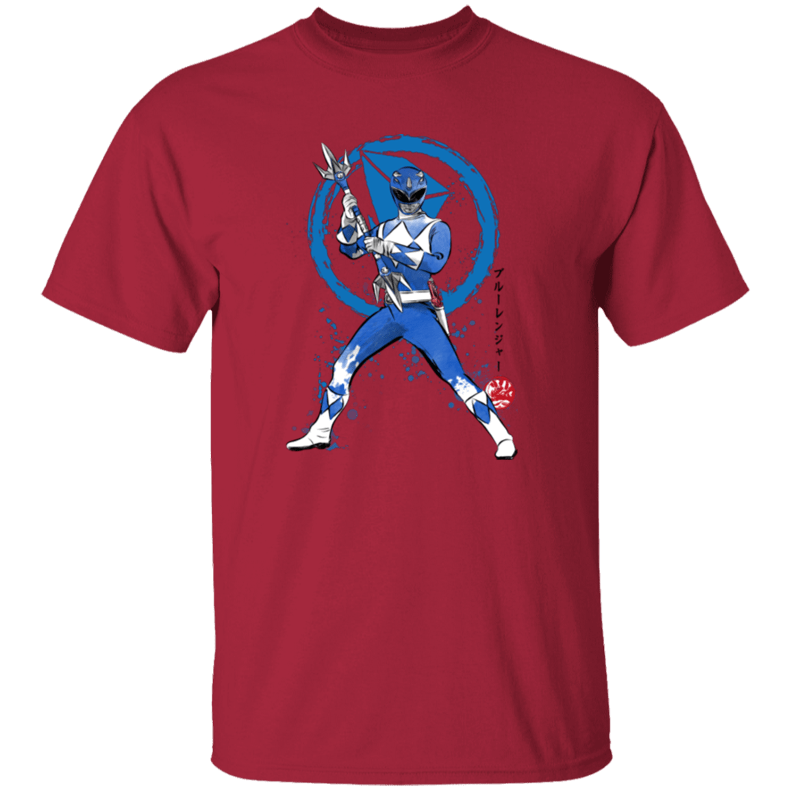 T-Shirts Cardinal / YXS Blue Ranger sumi-e Youth T-Shirt