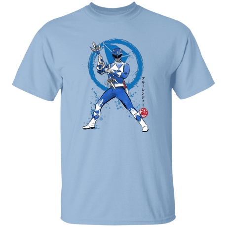 T-Shirts Light Blue / YXS Blue Ranger sumi-e Youth T-Shirt