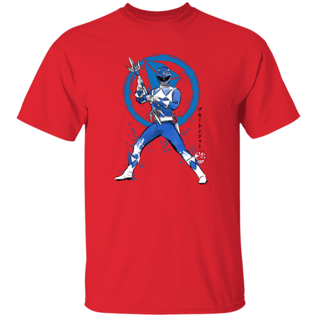 T-Shirts Red / YXS Blue Ranger sumi-e Youth T-Shirt