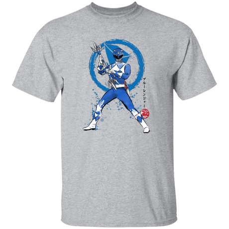 T-Shirts Sport Grey / YXS Blue Ranger sumi-e Youth T-Shirt