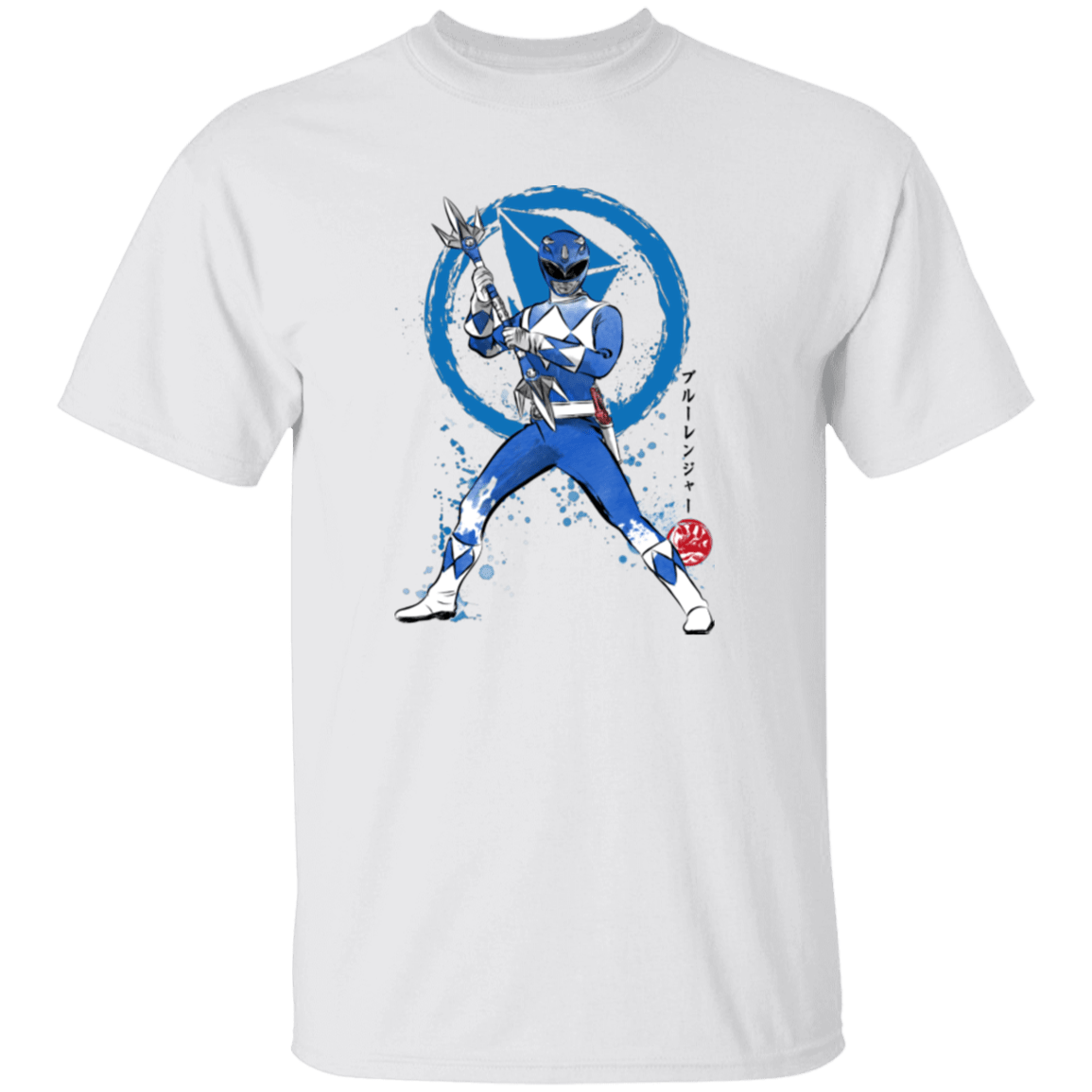 T-Shirts White / YXS Blue Ranger sumi-e Youth T-Shirt