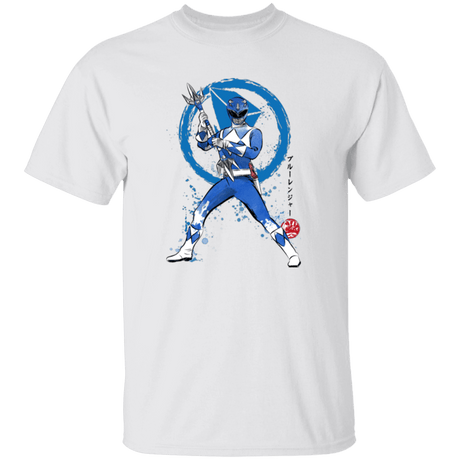 T-Shirts White / YXS Blue Ranger sumi-e Youth T-Shirt