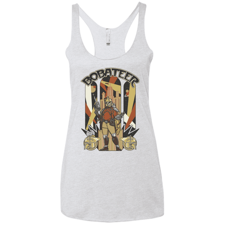 T-Shirts Heather White / X-Small Bobateer Women's Triblend Racerback Tank