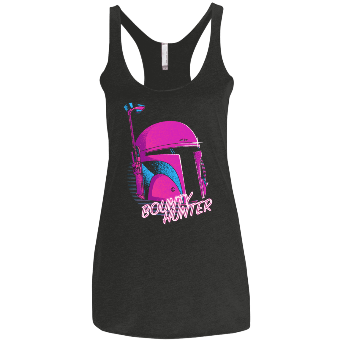 T-Shirts Vintage Black / X-Small Bobba Helmet 80's Women's Triblend Racerback Tank