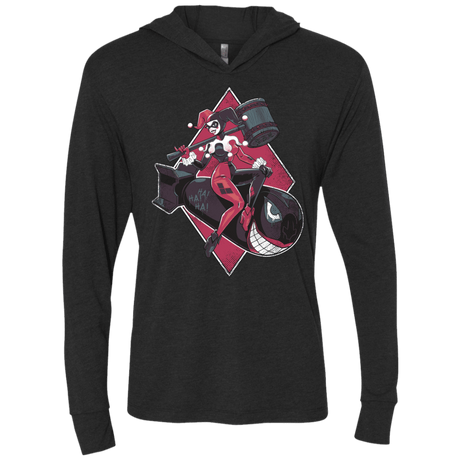 T-Shirts Vintage Black / X-Small Bombs Away Triblend Long Sleeve Hoodie Tee