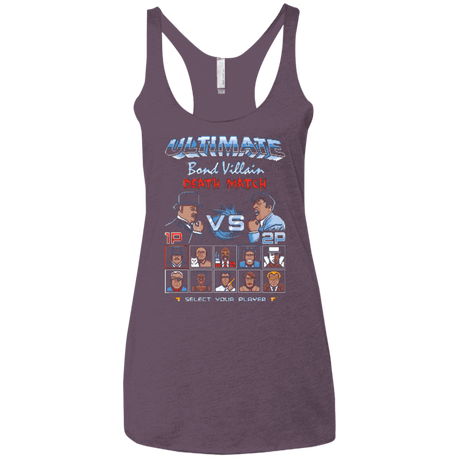 T-Shirts Vintage Purple / X-Small Bond Villain Death Match Women's Triblend Racerback Tank