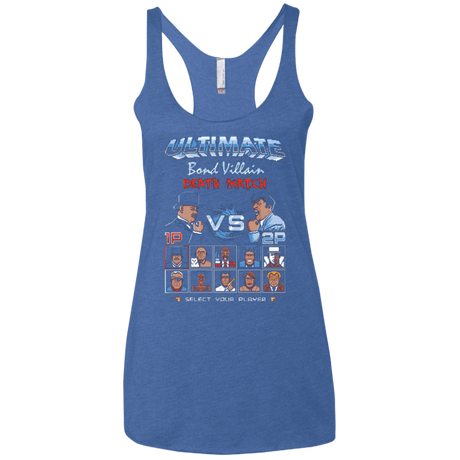 T-Shirts Vintage Royal / X-Small Bond Villain Death Match Women's Triblend Racerback Tank