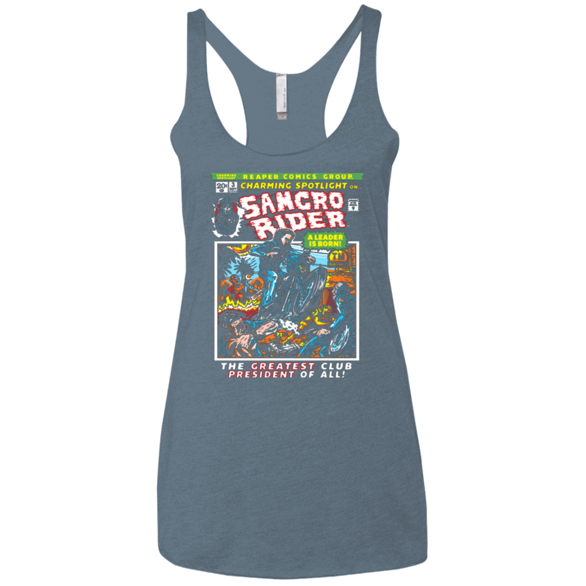 T-Shirts Indigo / X-Small Born Leader Women's Triblend Racerback Tank