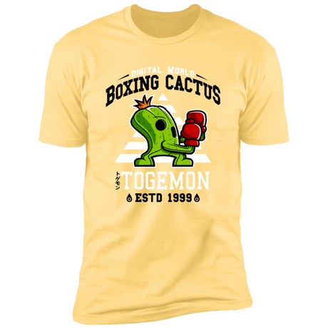 T-Shirts Banana Cream / S Boxing Digital Cactus Monster Men's Premium T-Shirt