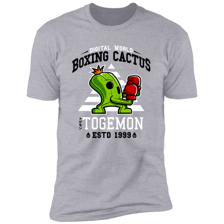 T-Shirts Heather Grey / S Boxing Digital Cactus Monster Men's Premium T-Shirt