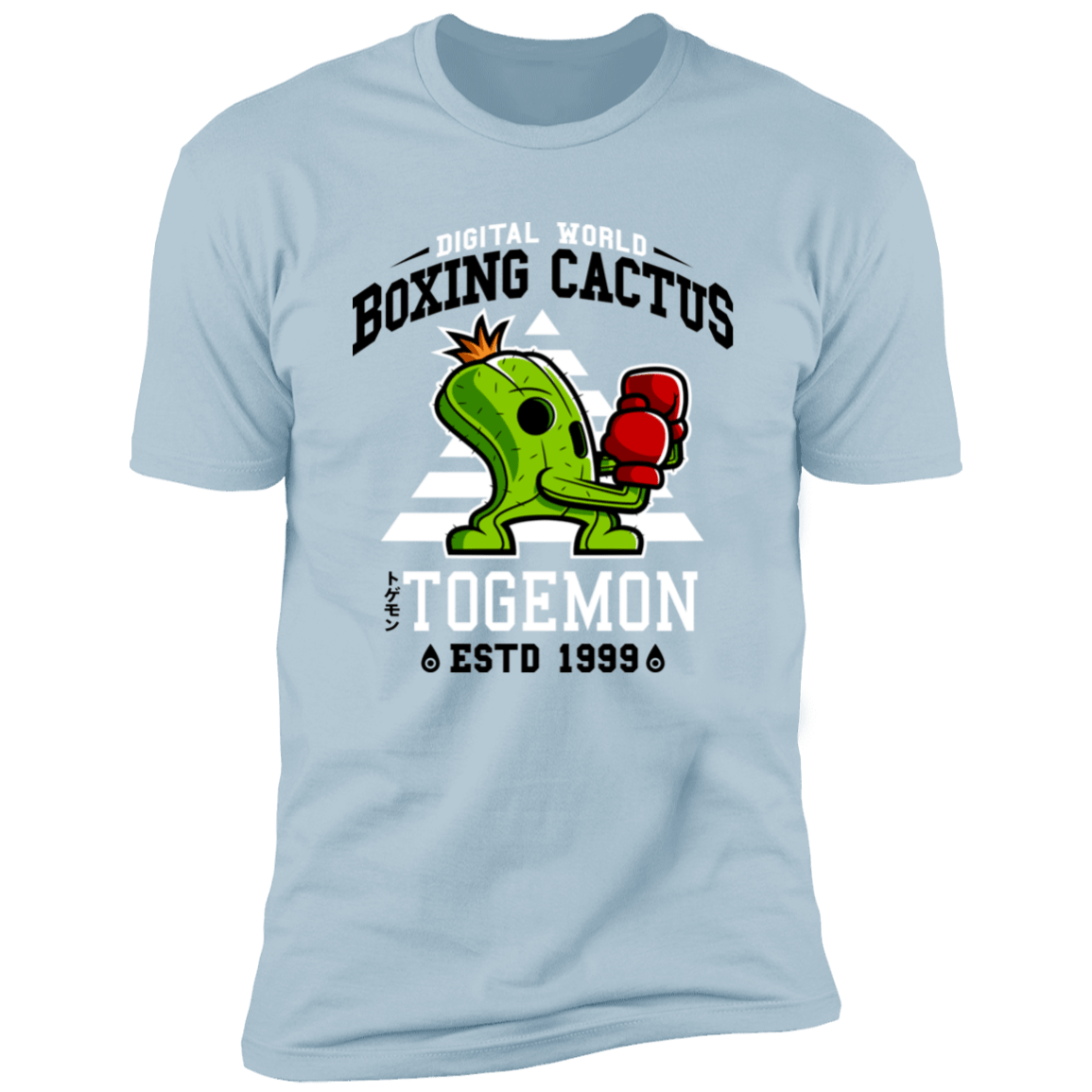 T-Shirts Light Blue / S Boxing Digital Cactus Monster Men's Premium T-Shirt